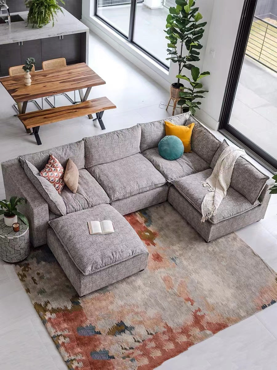 Muqeet Upholstered Sectional Sofa Set - 4 Seasons Home Gadgets