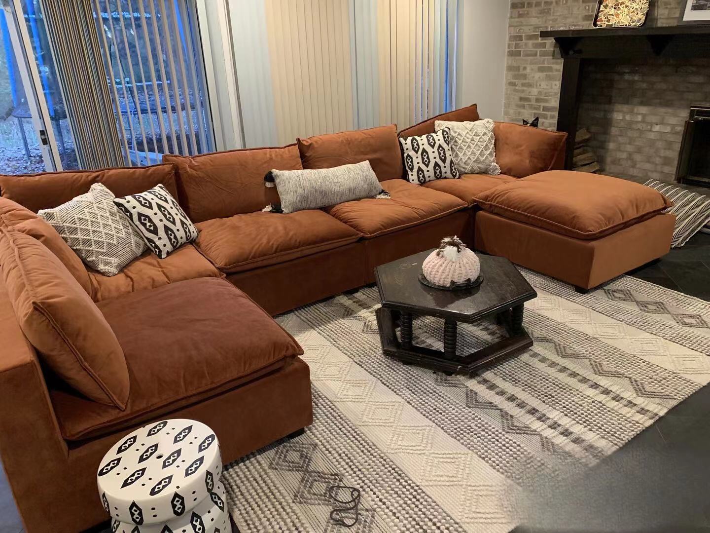 Muqeet Upholstered Sectional Sofa Set - 4 Seasons Home Gadgets