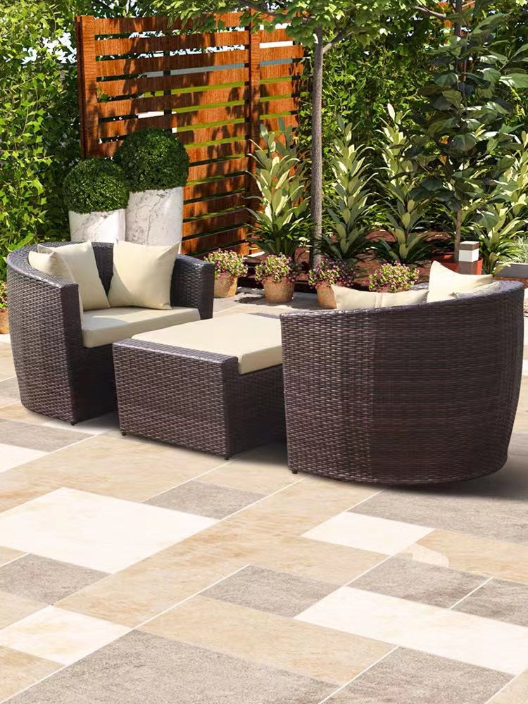 Outdoor Club Chairs Conversation Set - 4 Seasons Home Gadgets