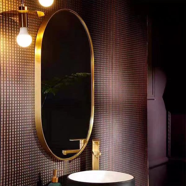 Oval Metal Wall Mirror - 4 Seasons Home Gadgets