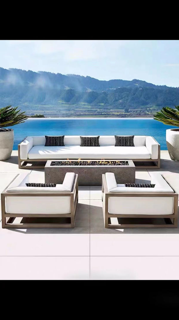 Patio Lounge Set with Cushions - 4 Seasons Home Gadgets