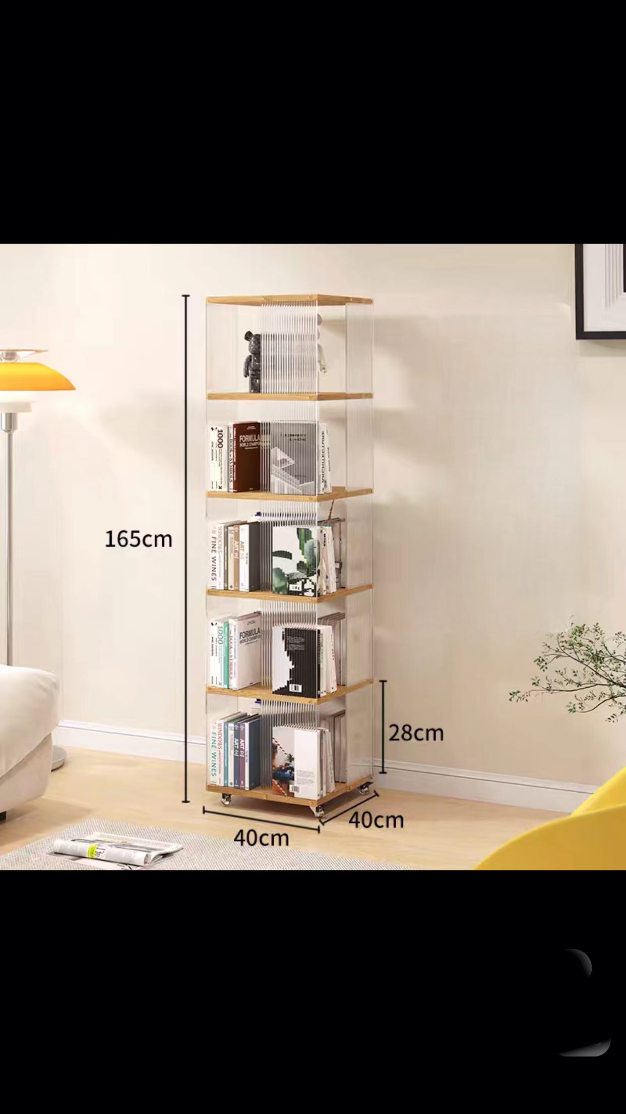 Presto Acrylic Bookcase and Cart - 4 Seasons Home Gadgets
