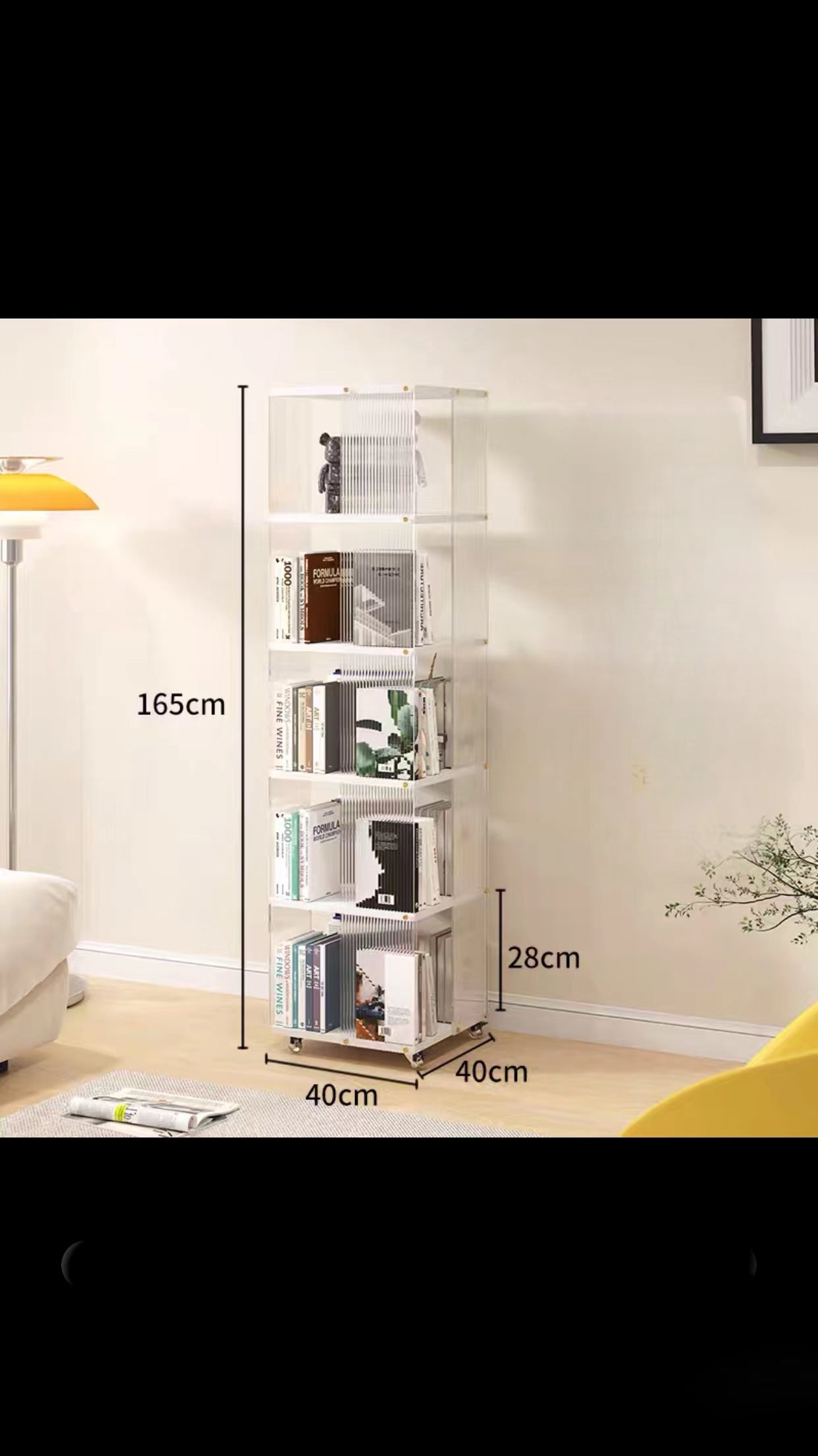 Presto Acrylic Bookcase and Cart - 4 Seasons Home Gadgets