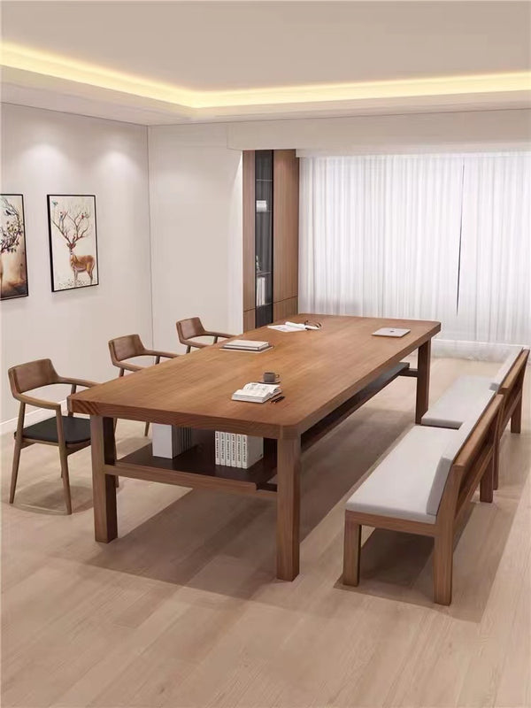 Rajaee 2 Tier Solid Wood Dining Table - 4 Seasons Home Gadgets