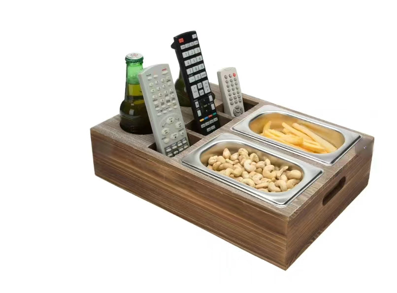 Remote Control & Snacks Serving Tray Caddy - 4 Seasons Home Gadgets