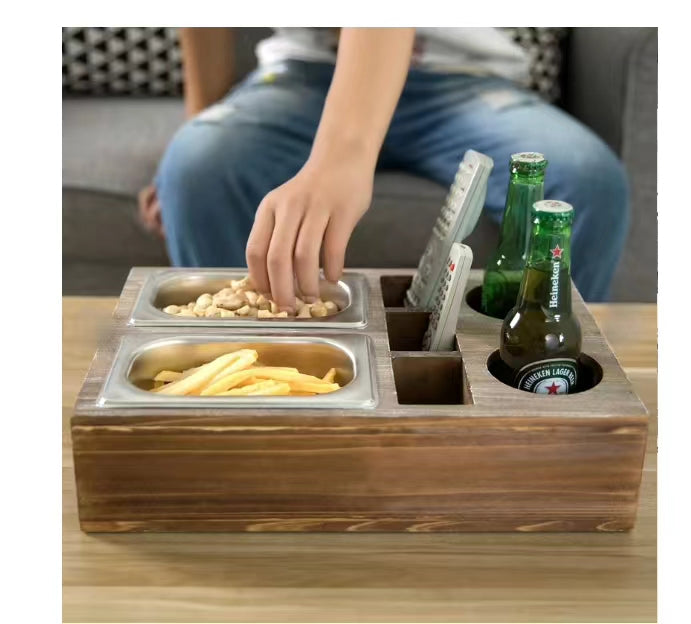 Remote Control & Snacks Serving Tray Caddy - 4 Seasons Home Gadgets