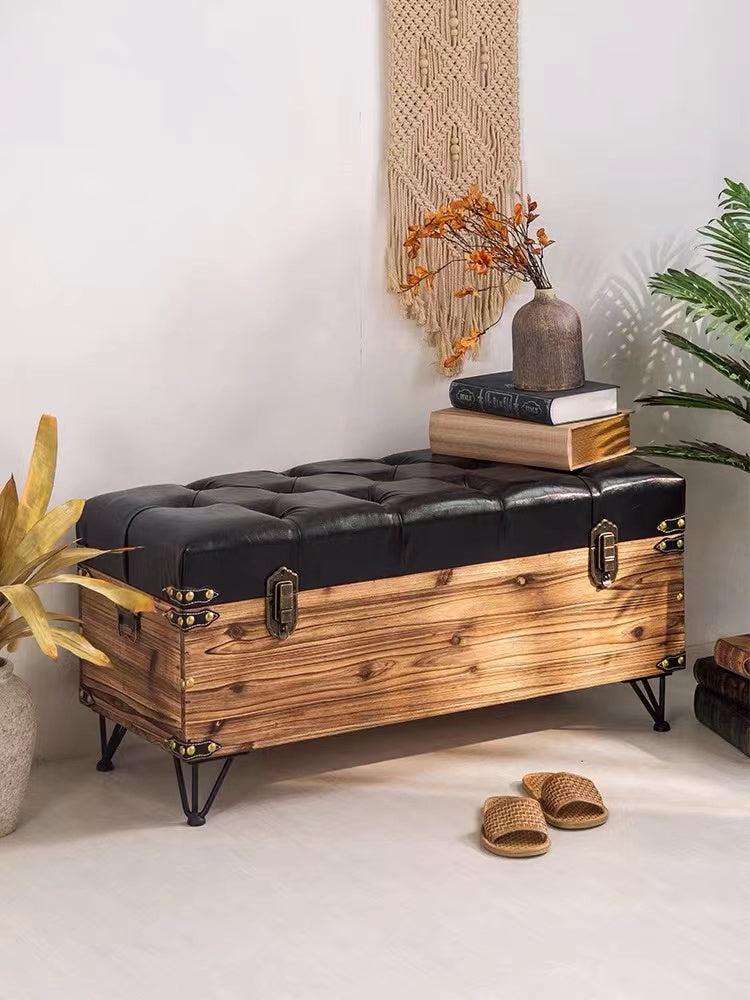 Retro Sitting Storage Bench - 4 Seasons Home Gadgets