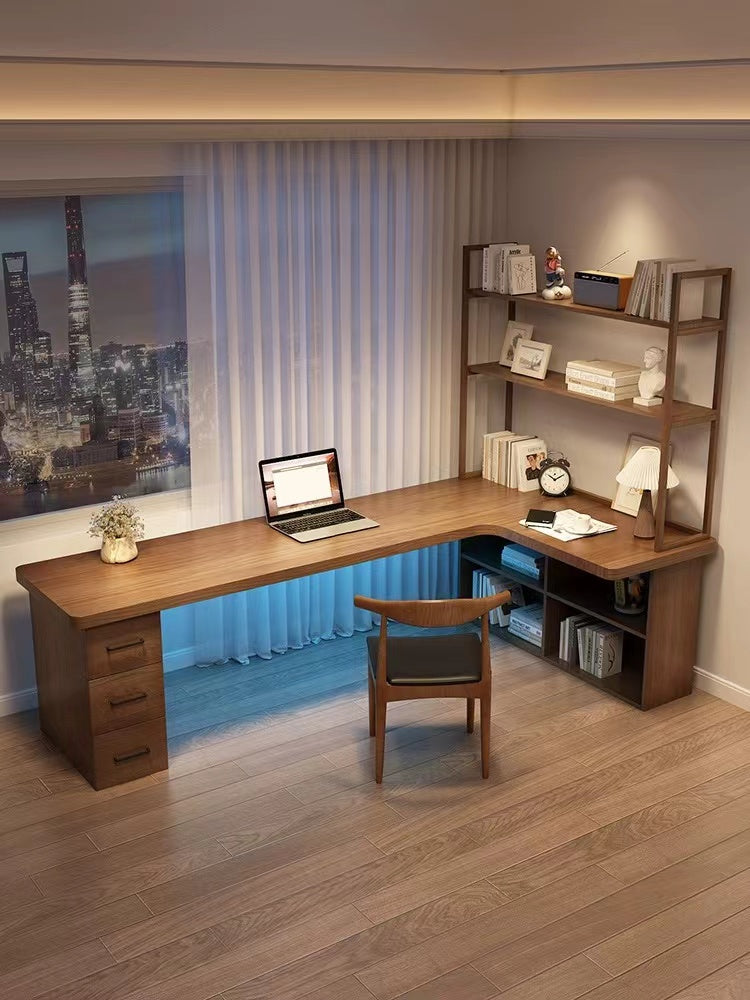 Saniah L-Shaped Study Desk - 4 Seasons Home Gadgets