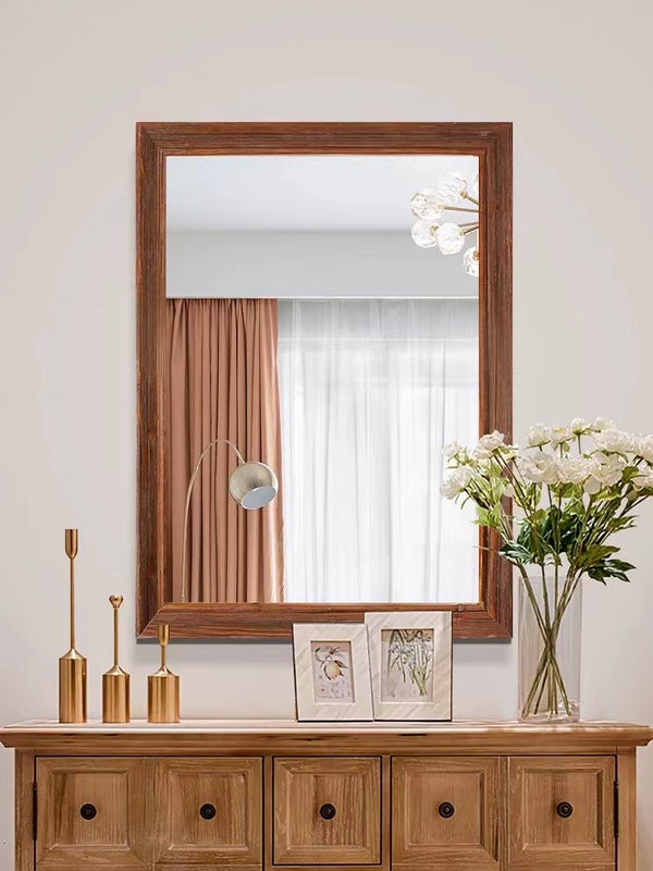 Solid Wood Flat Wall Mirror