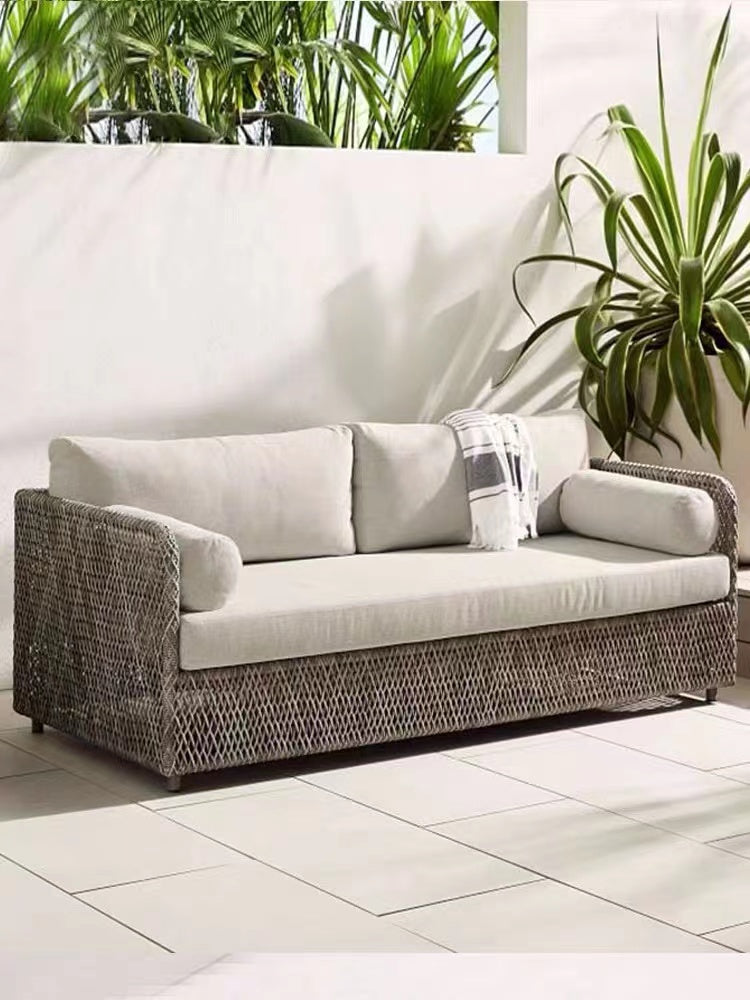 Sommer Wicker Outdoor Loveseat - 4 Seasons Home Gadgets