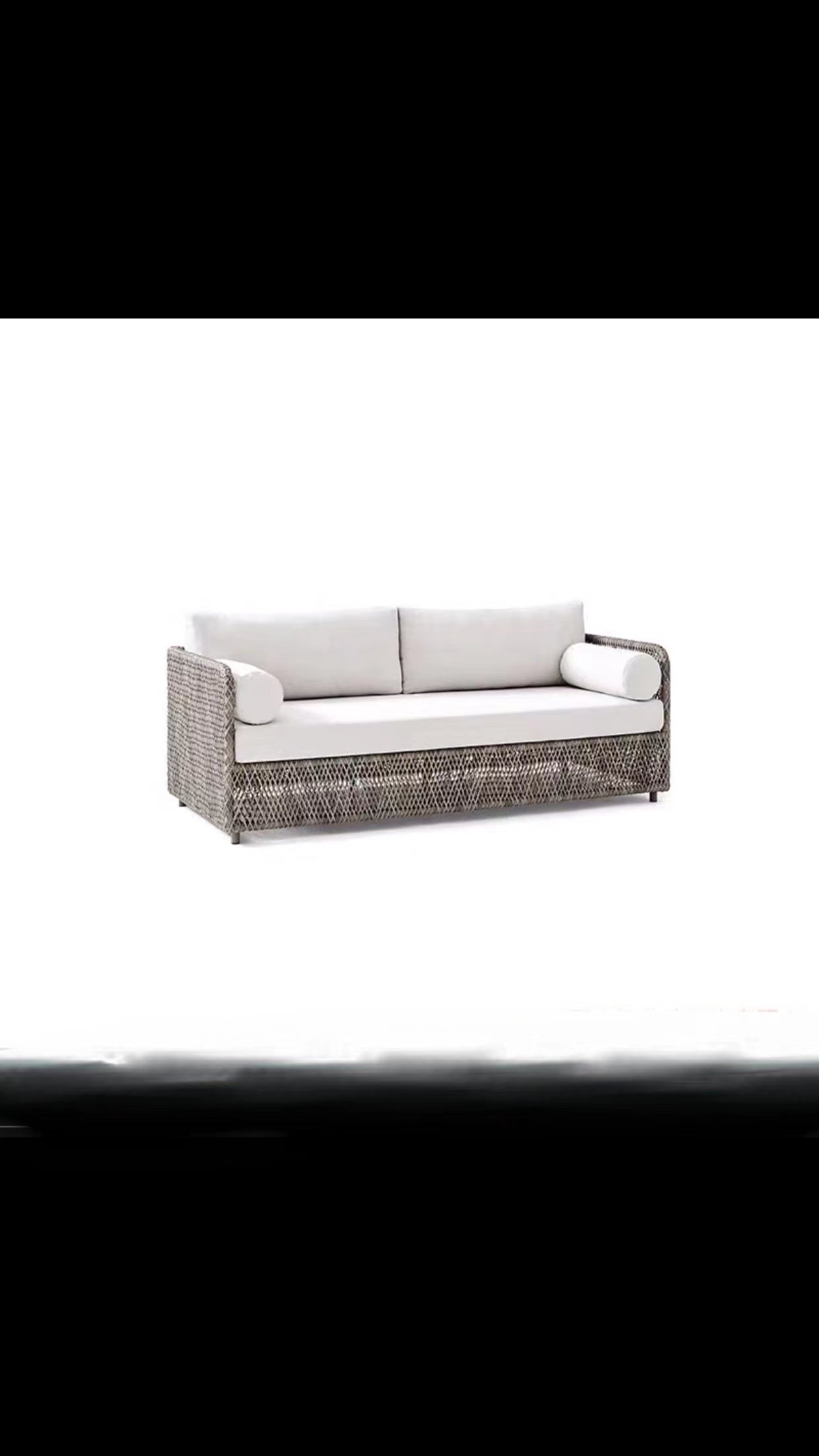 Sommer Wicker Outdoor Loveseat - 4 Seasons Home Gadgets