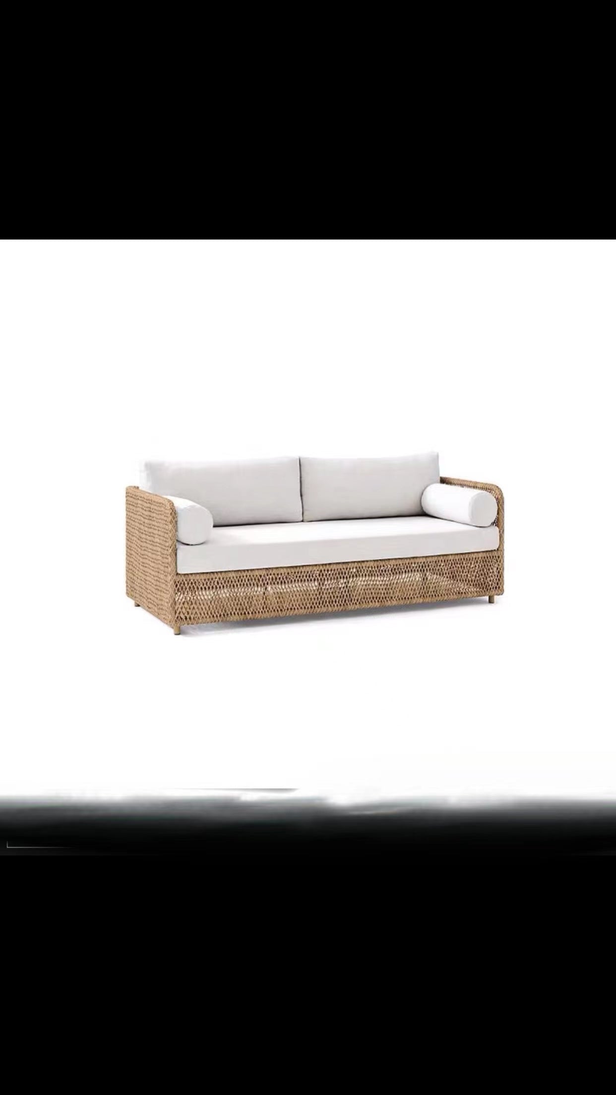 Sommer Wicker Outdoor Loveseat - 4 Seasons Home Gadgets