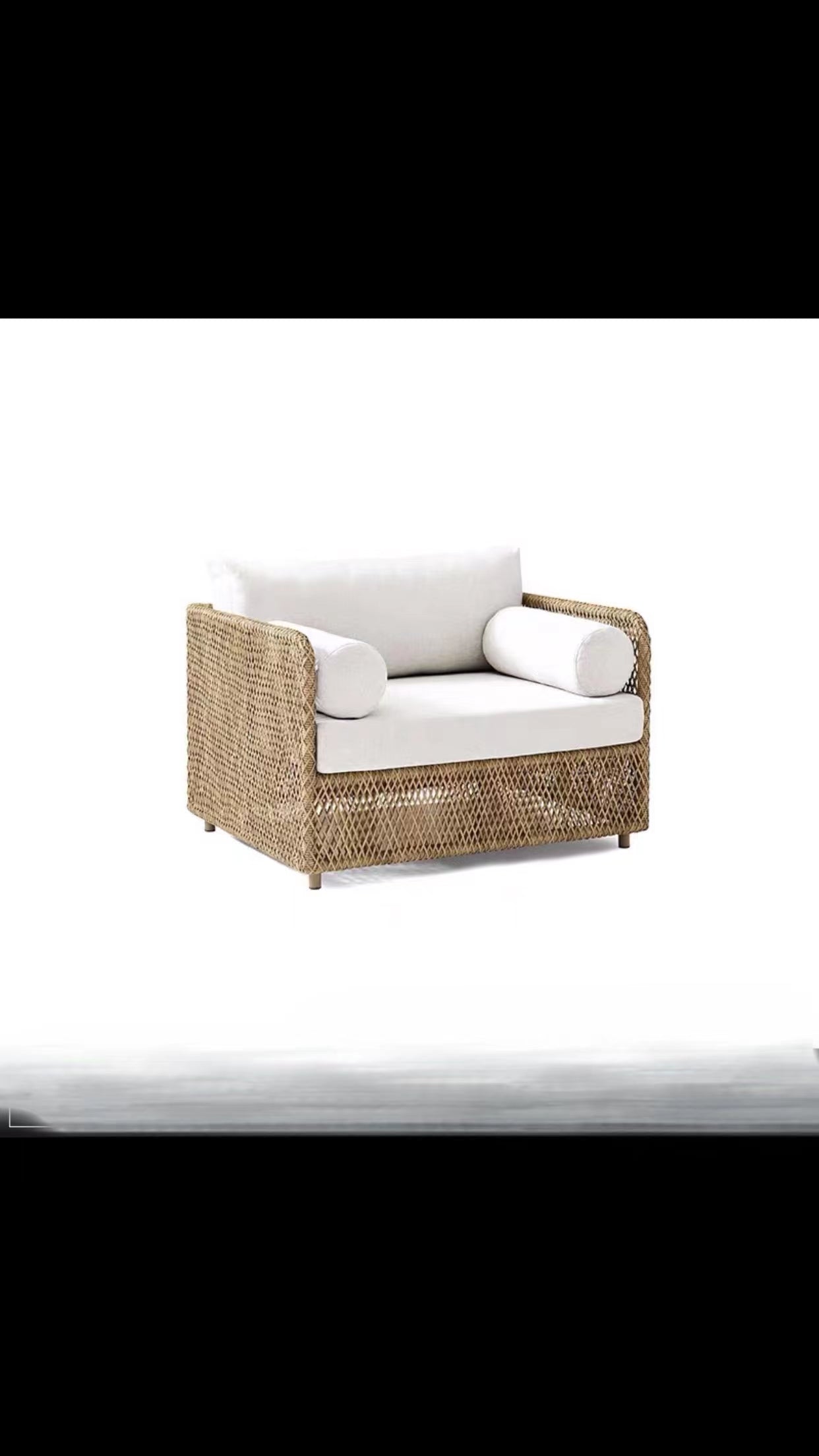 Sommer Wicker Outdoor Loveseat - 4 Seasons Home Gadgets