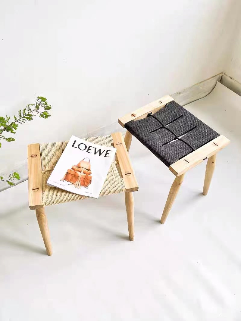 Sonny Solid Wood Accent Stool - 4 Seasons Home Gadgets