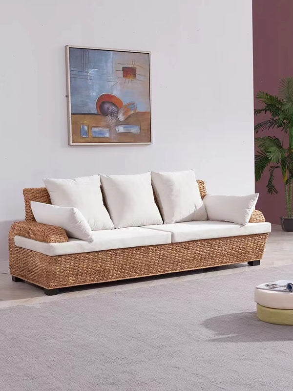 3 Seater Wicker Rattan Patio Sofa - 4 Seasons Home Gadgets