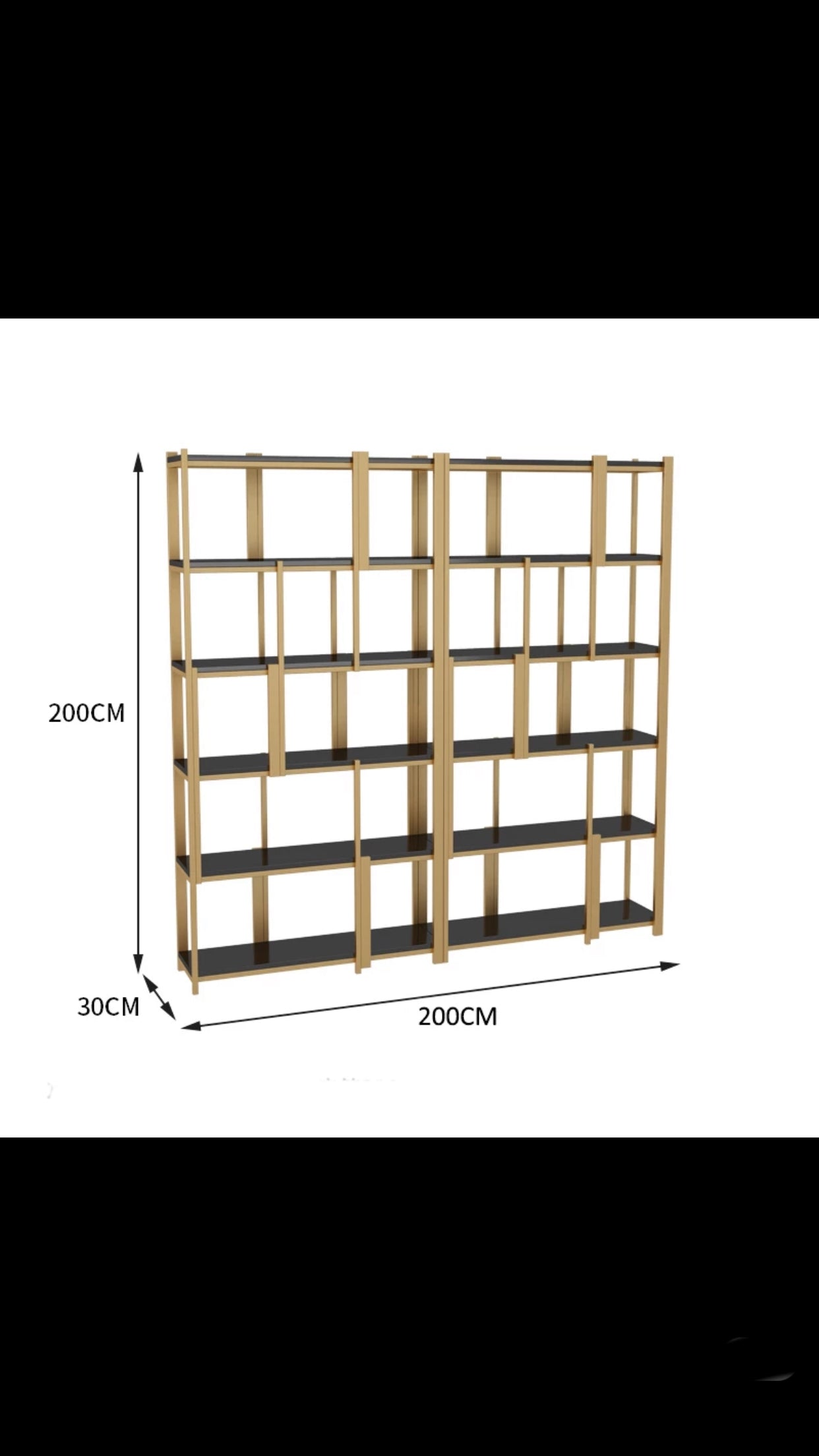 100-360cm Metal Standard Bookcase - 4 Seasons Home Gadgets