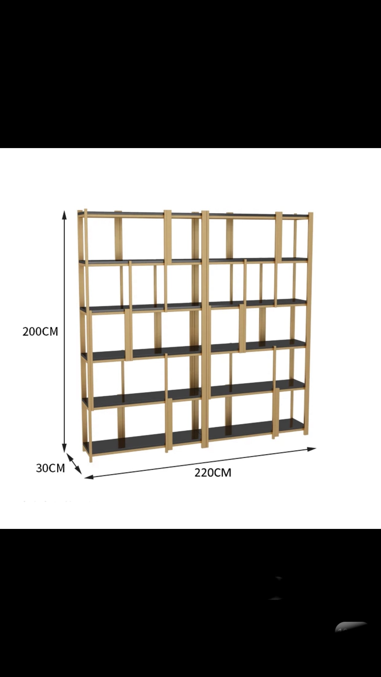 100-360cm Metal Standard Bookcase - 4 Seasons Home Gadgets