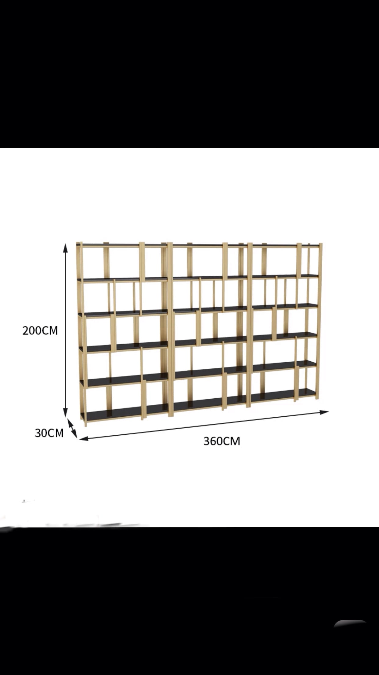 100-360cm Metal Standard Bookcase - 4 Seasons Home Gadgets