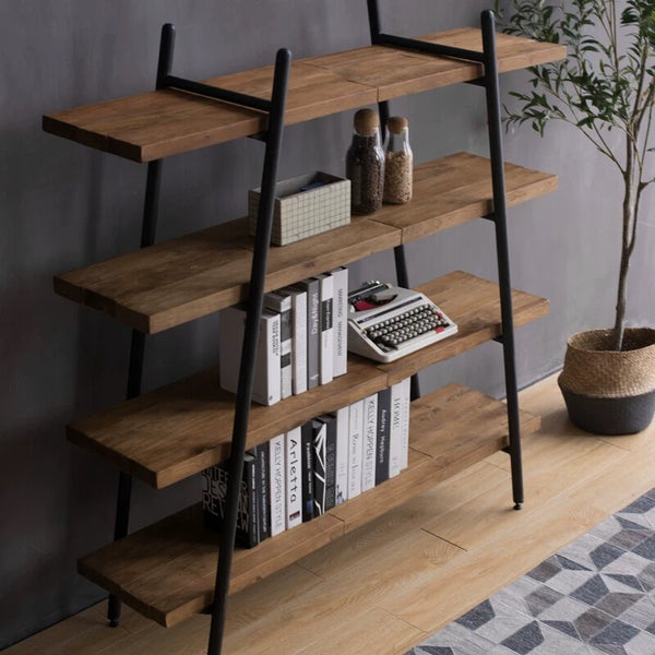 140cm Parikh Steel Etagere Bookcase - 4 Seasons Home Gadgets