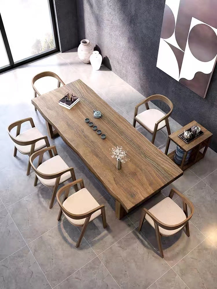 150-300cm Pine Solid Wood Trestle Dining Table - 4 Seasons Home Gadgets