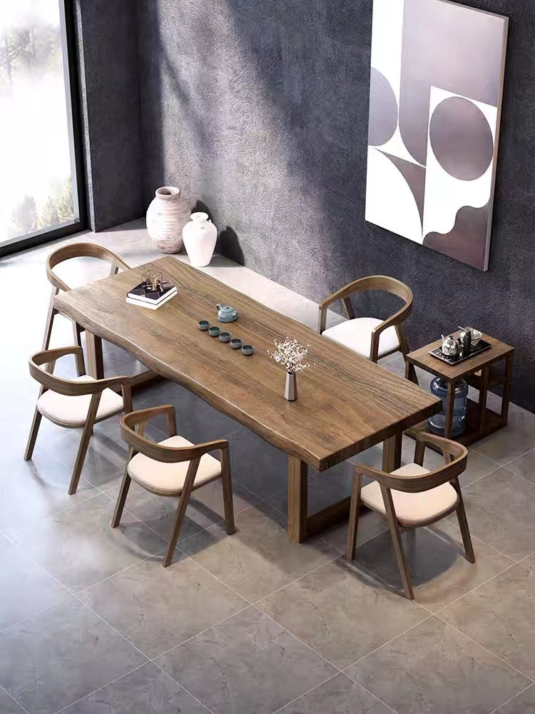 150-300cm Pine Solid Wood Trestle Dining Table - 4 Seasons Home Gadgets