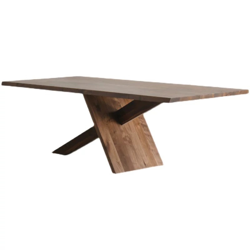 160-240cm Ingrid Walnut Solid Wood Dining Table - 4 Seasons Home Gadgets