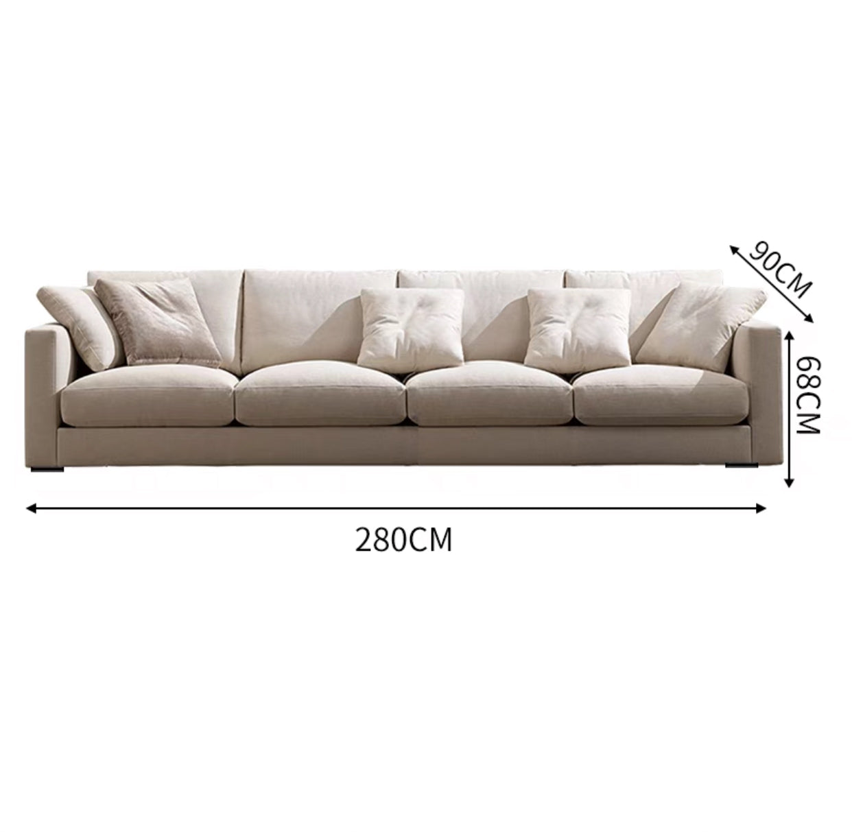 210cm 3 Pieces Lonsdale Chaise Sectional Sofa Set - 4 Seasons Home Gadgets