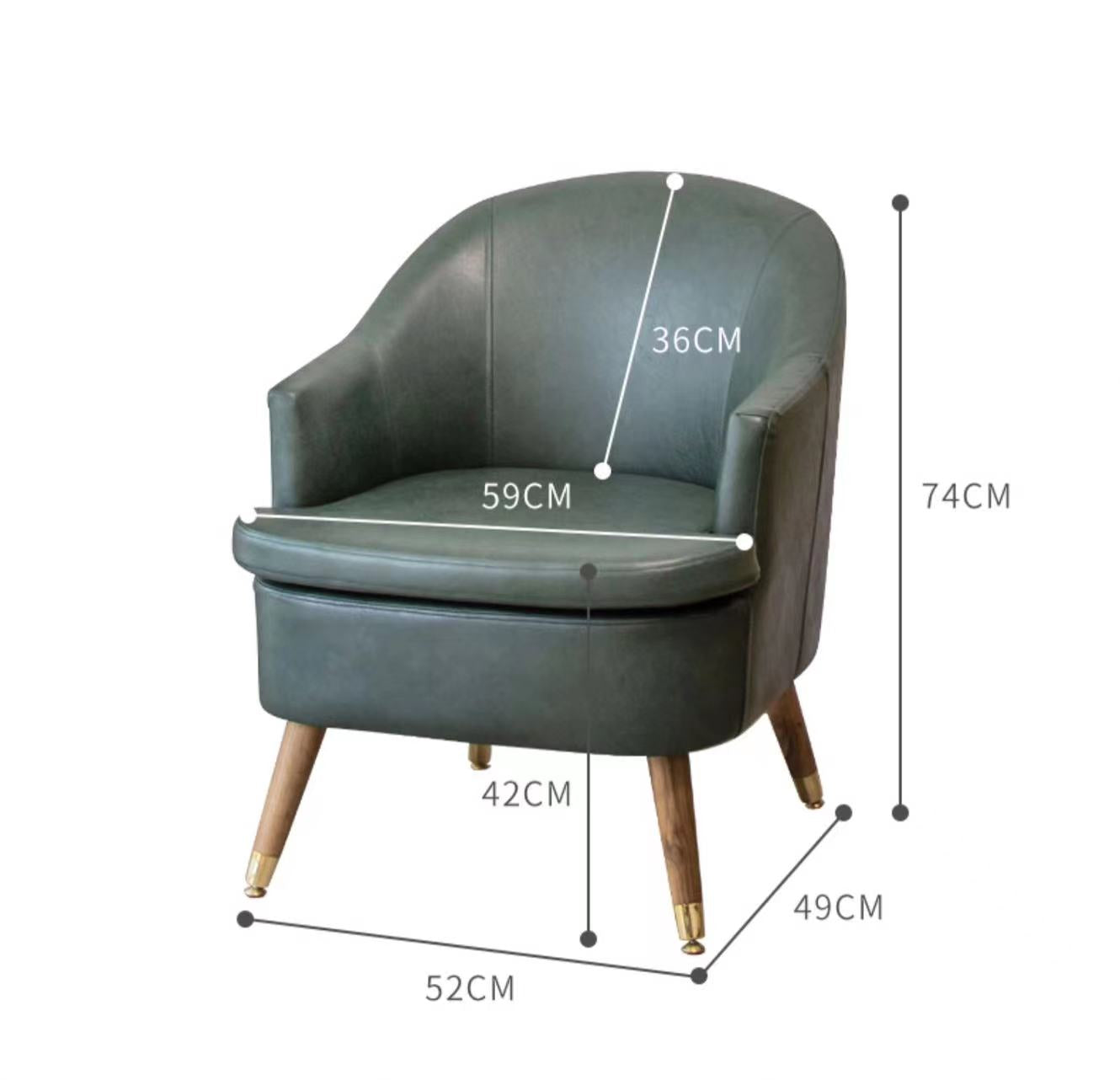 24' Wide Barrel PU Chair - 4 Seasons Home Gadgets