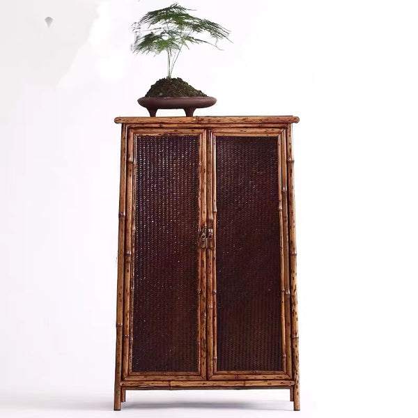 2 Door Bamboo Mesh Cabinet - 4 Seasons Home Gadgets