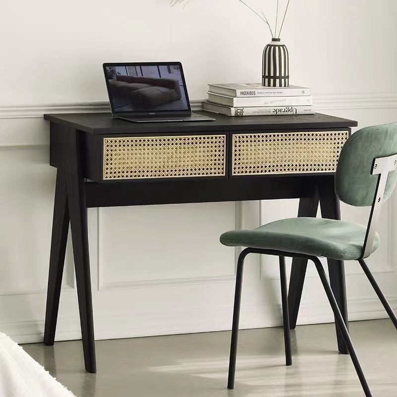 2 Rattan Drawer Desk - 4 Seasons Home Gadgets