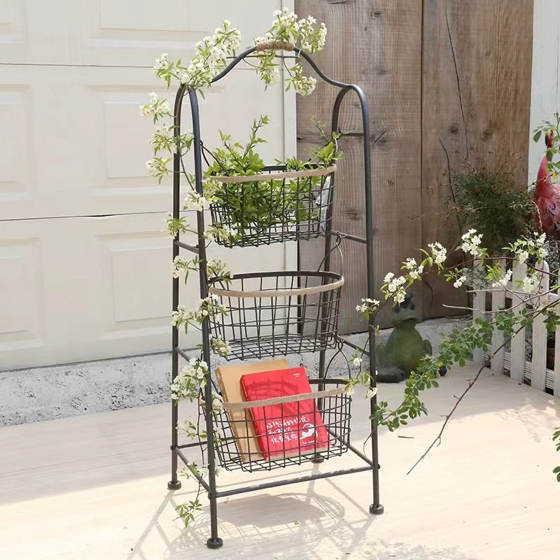 3-Tier Wire Basket Stand - 4 Seasons Home Gadgets