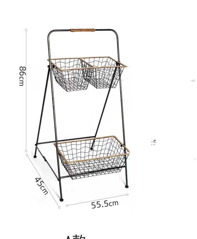 3-Tier Wire Basket Stand - 4 Seasons Home Gadgets