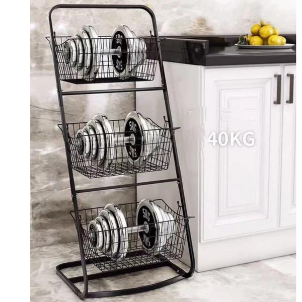 3-Tier Wire Market Basket Storage Stand - 4 Seasons Home Gadgets