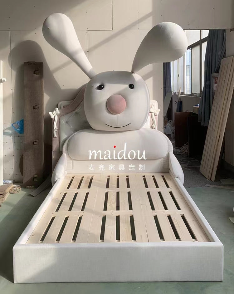 3D Bunny Rabbit Bed With Storage & Mattress - 4 Seasons Home Gadgets