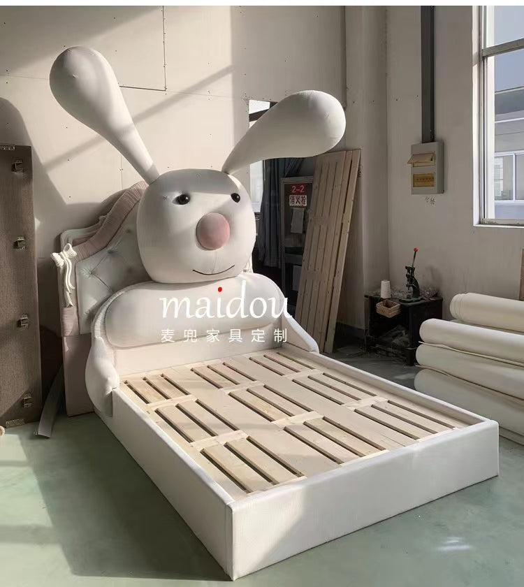 3D Bunny Rabbit Bed With Storage & Mattress - 4 Seasons Home Gadgets