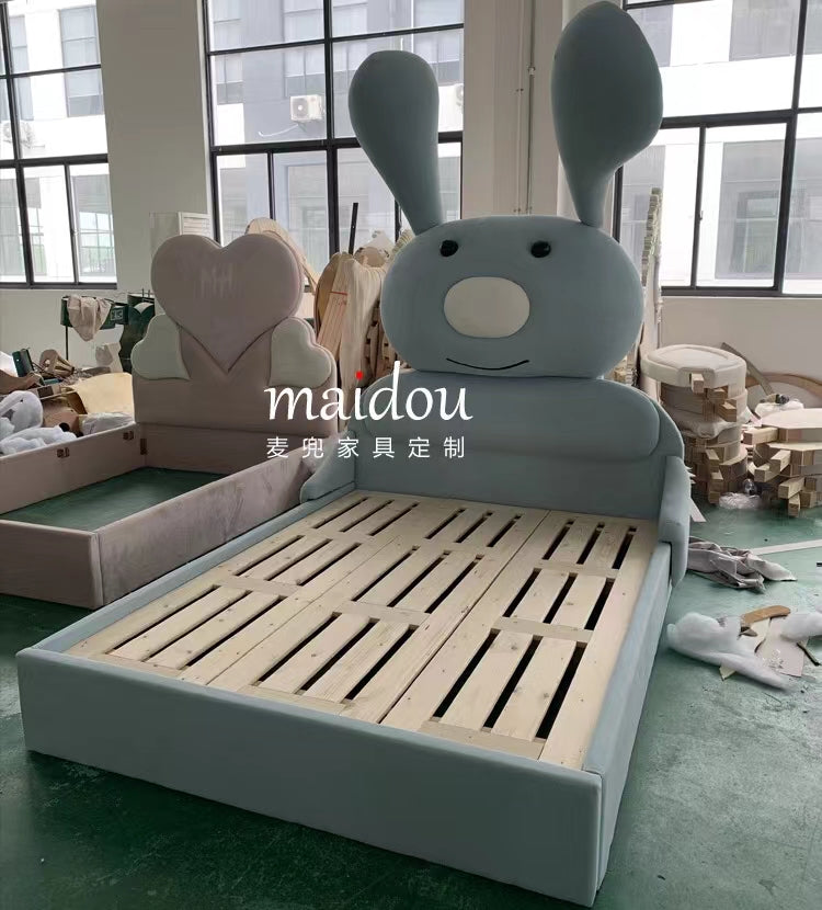 3D Bunny Rabbit Bed With Storage & Mattress - 4 Seasons Home Gadgets