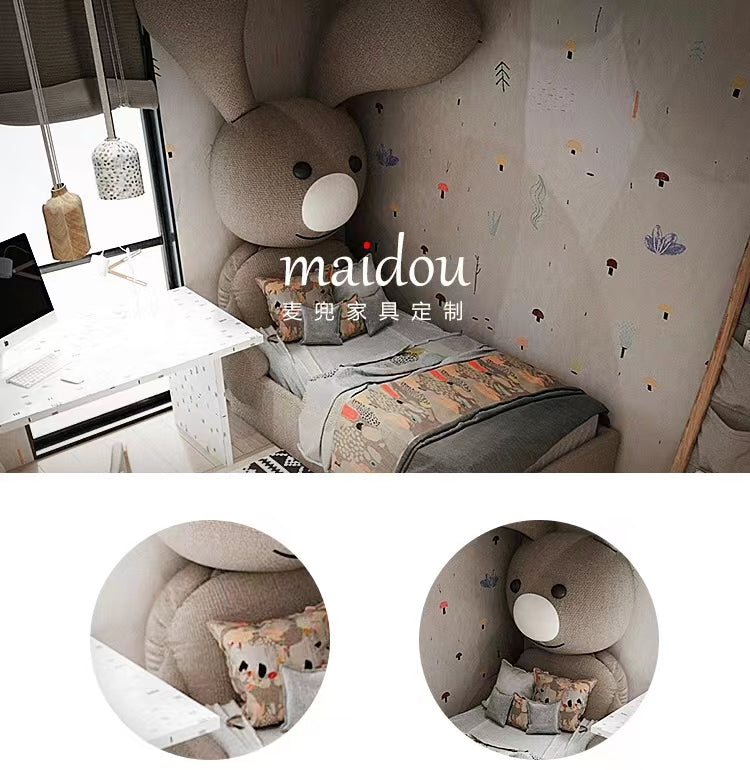 3D Bunny Rabbit Bed With Storage & Mattress - 4 Seasons Home Gadgets