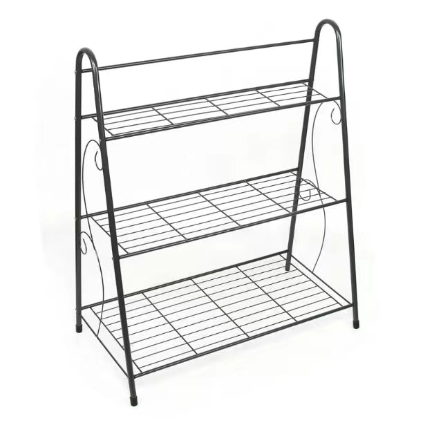 3 Tier Ladder Shaped Metal Plant Stand - 4 Seasons Home Gadgets