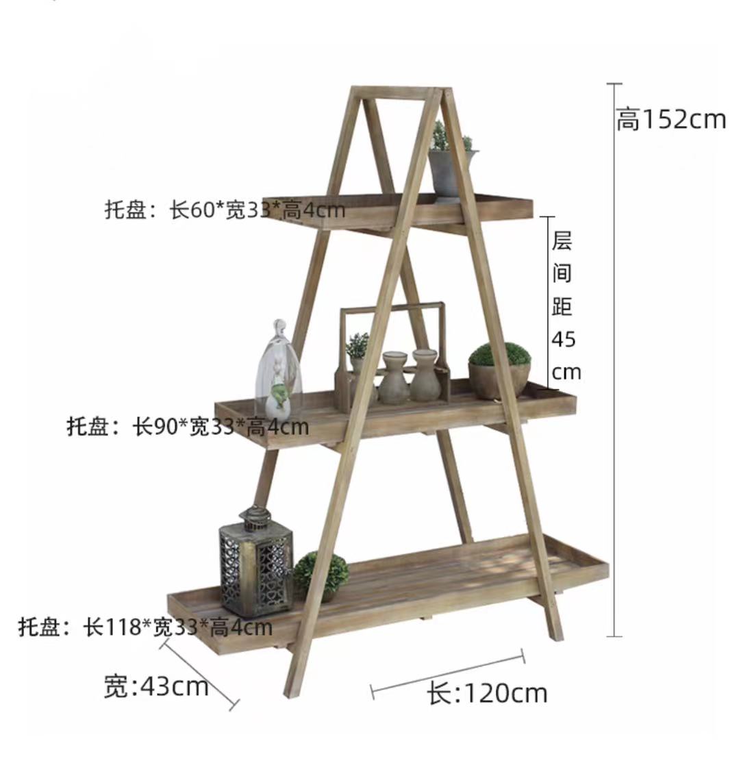3 Tier Wood Plant Stand - 4 Seasons Home Gadgets