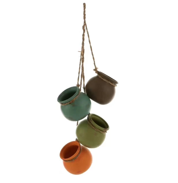 4 - Piece Ceramic Hanging Planter Set - 4 Seasons Home Gadgets