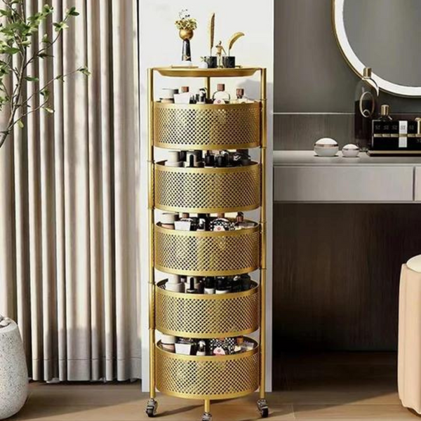 5-Layer Movable And Rotatable Storage Rack With Wheels - 4 Seasons Home Gadgets