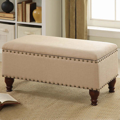 Upholstered Flip Top Storage Bench - 4 Seasons Home Gadgets