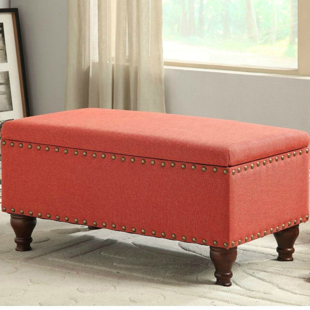 Upholstered Flip Top Storage Bench - 4 Seasons Home Gadgets