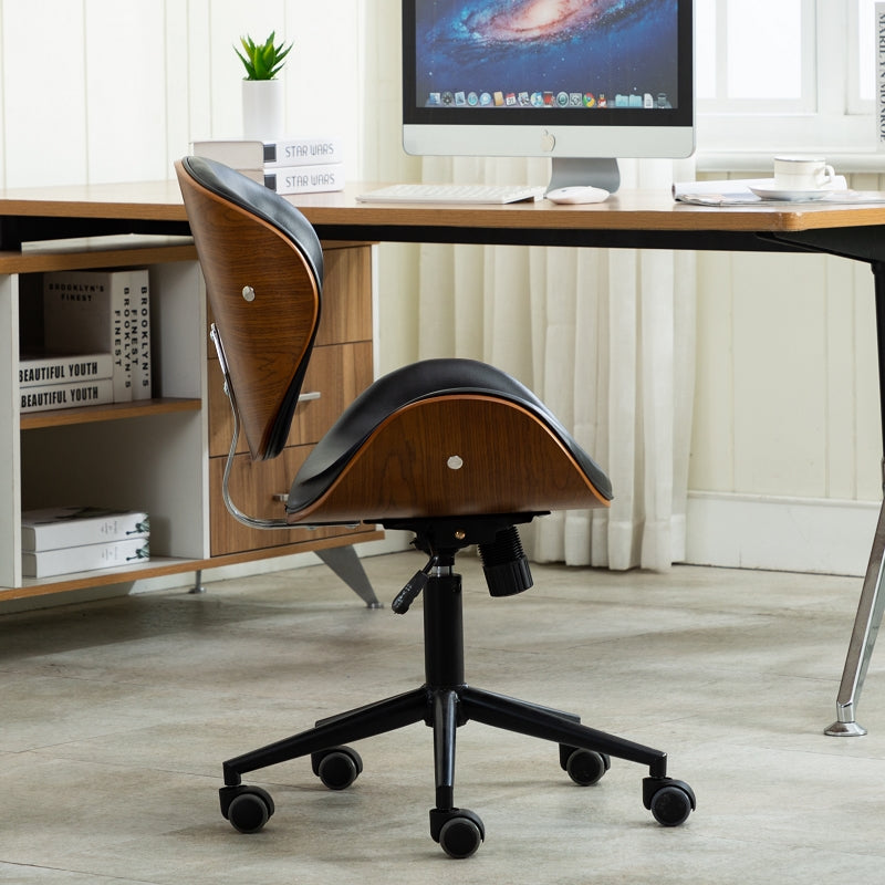 Walnut Wood Task Chair - 4 Seasons Home Gadgets