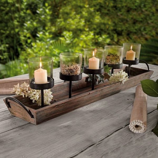 5 Piece Tabletop Hurricane Set - 4 Seasons Home Gadgets