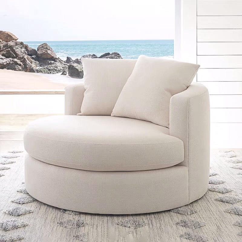 80cm Wide Swivel Barrel Chair - 4 Seasons Home Gadgets