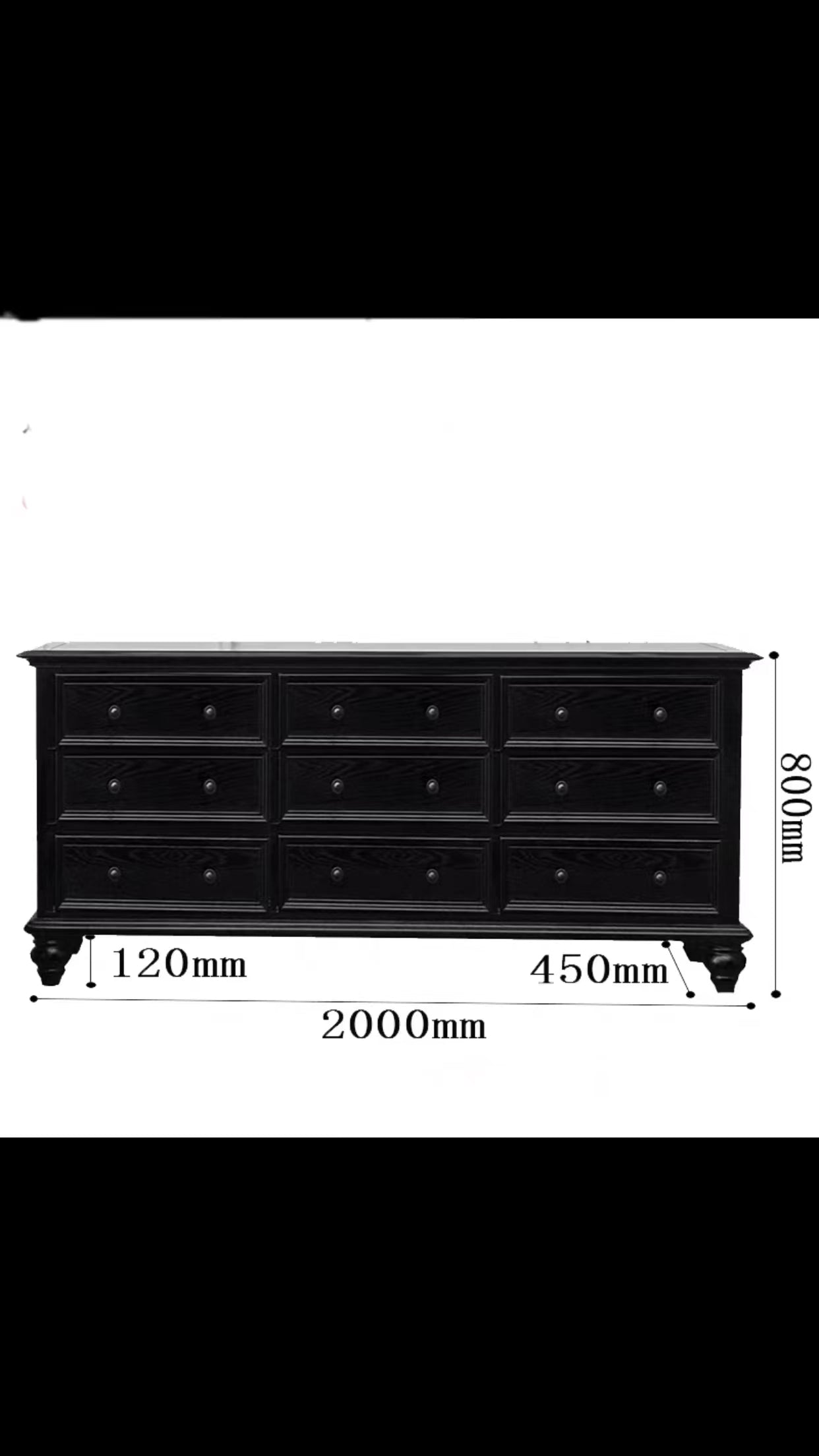 85-200cm Jaylene Drawer Dresser - 4 Seasons Home Gadgets