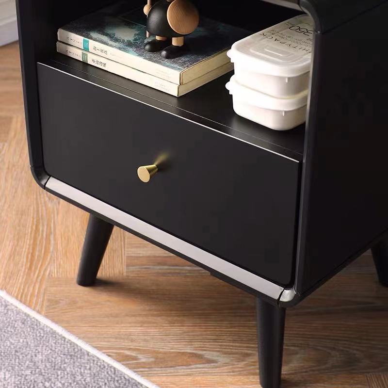 A Drawer Nightstand in Walnut - 4 Seasons Home Gadgets