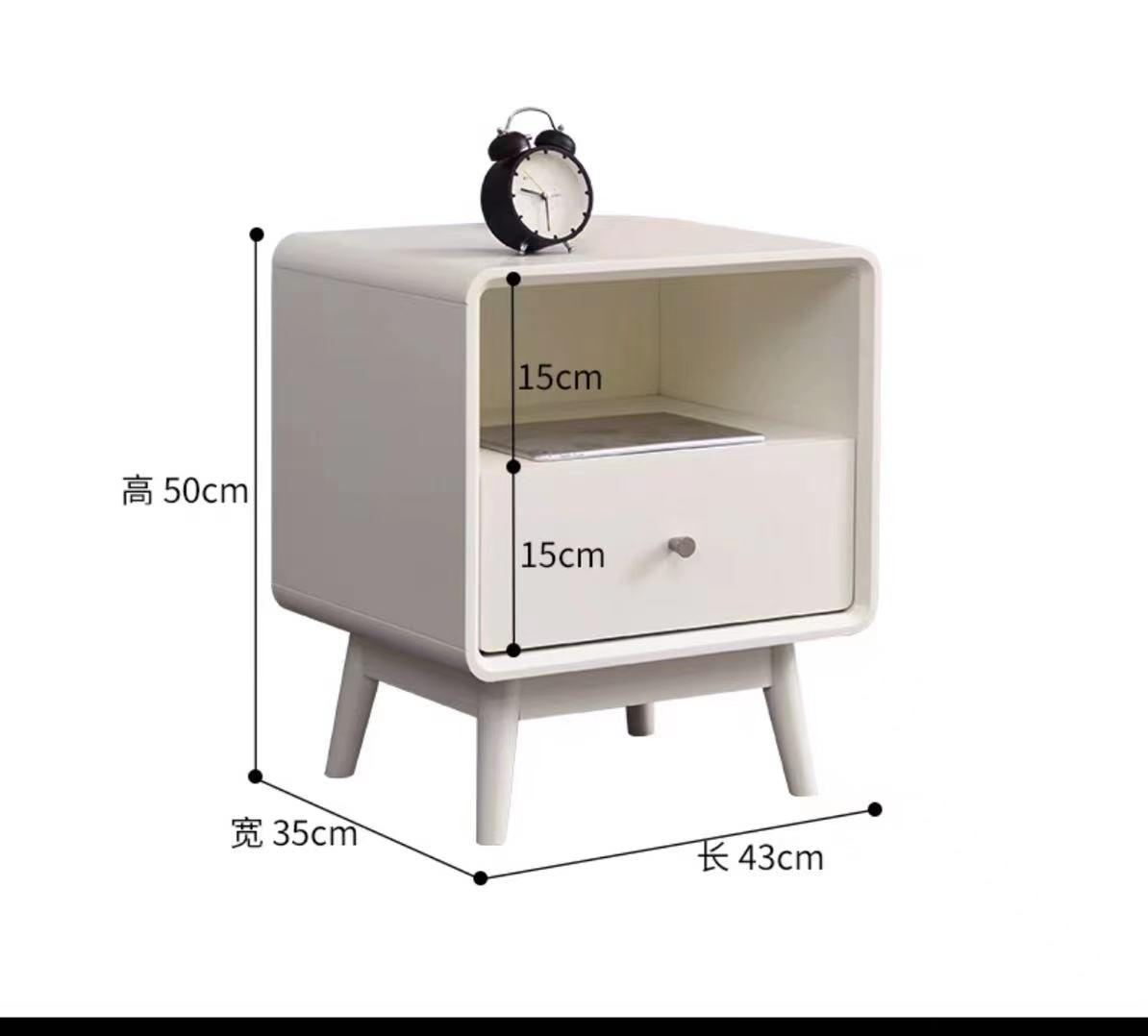 A Drawer Nightstand in Walnut - 4 Seasons Home Gadgets