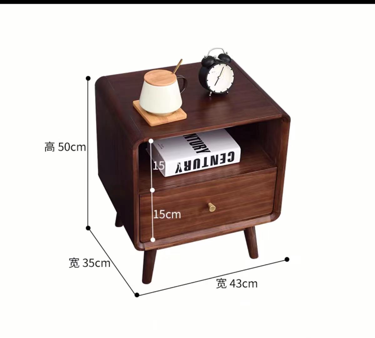 A Drawer Nightstand in Walnut - 4 Seasons Home Gadgets